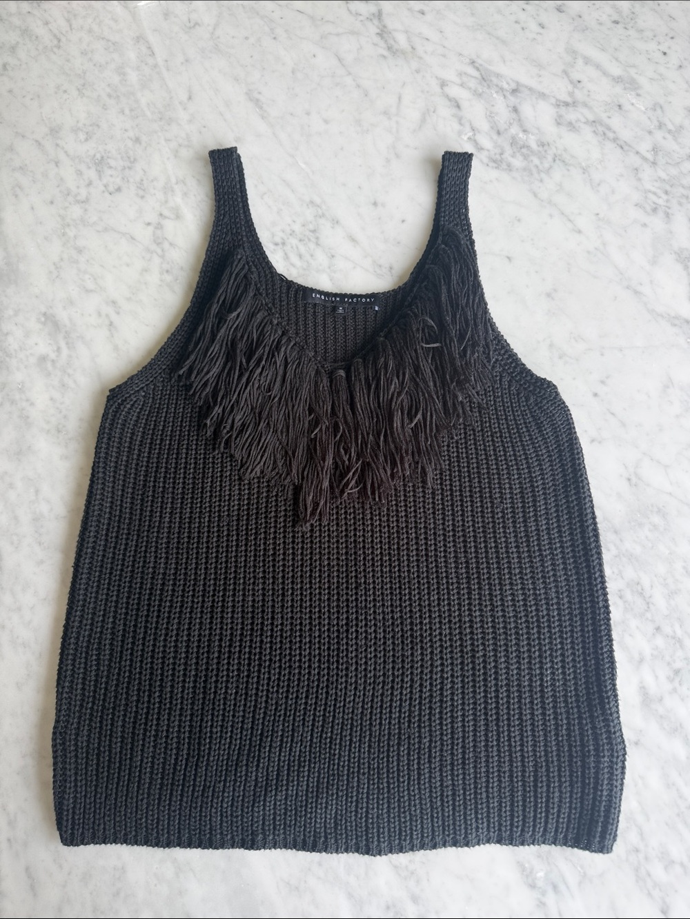 English Factory Fringe Sweater Tank